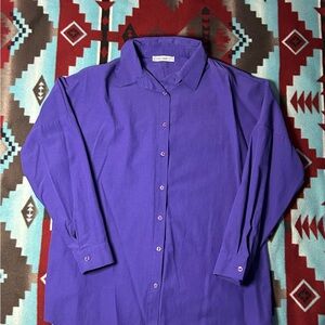 Men's Classic Purple Button-Down Shirt